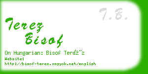 terez bisof business card